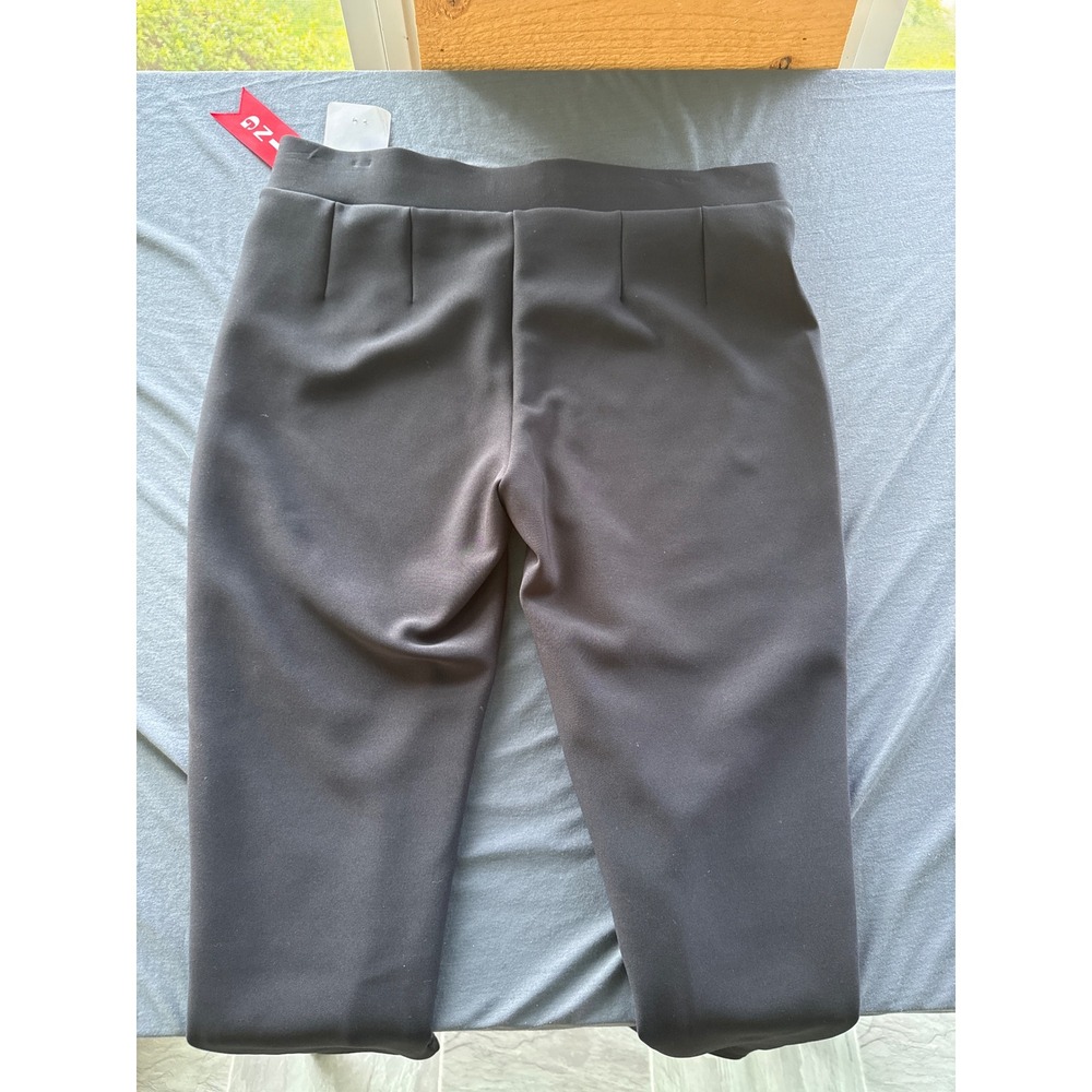 Maze Collection Black Scuba Slimming Button Detail Tapered Pants Womens 1X NWT - Picture 7 of 7